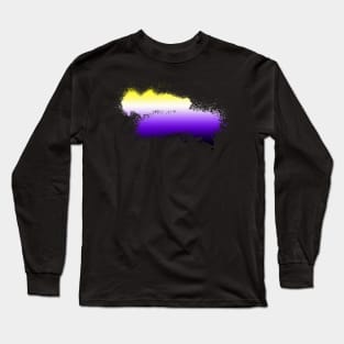 Non-Binary Paint Smudge Minimalism Long Sleeve T-Shirt